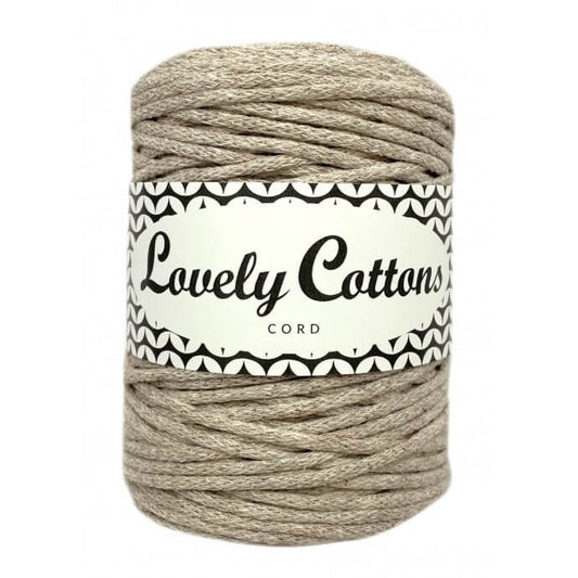 lovely cottons braided 2mm cord - oatmeal