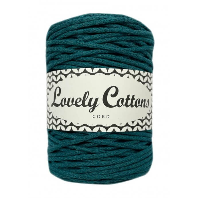 lovely cottons braided 2mm cord - ocean