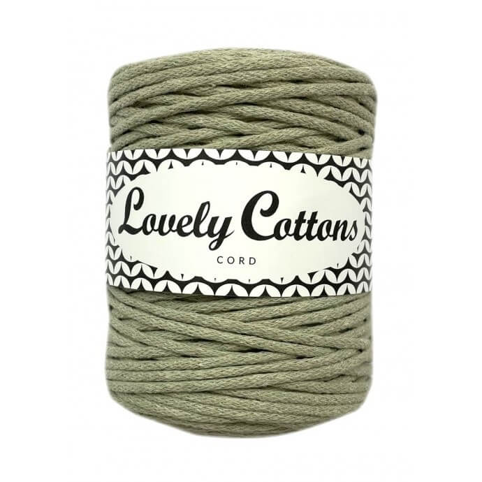 lovely cottons braided 2mm cord - olive