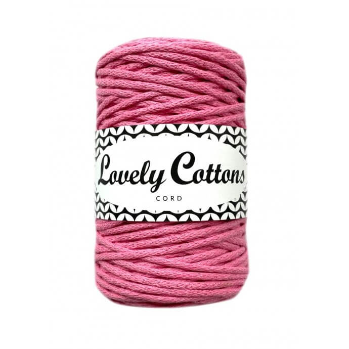 lovely cottons braided 2mm cord - pink