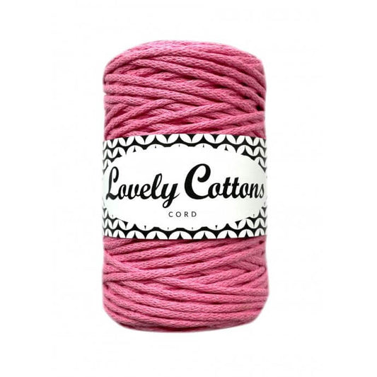 lovely cottons braided 2mm cord - pink