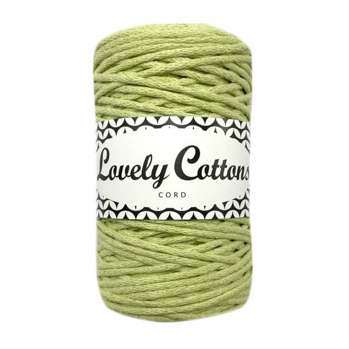 lovely cottons braided 2mm cord - pistachio