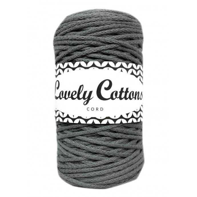 lovely cottons braided 2mm cord - platinum