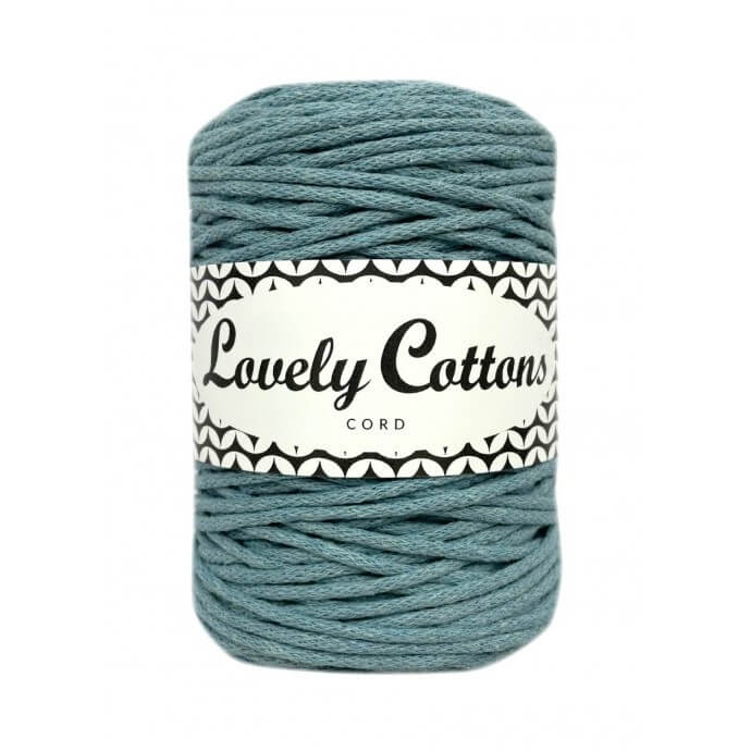 lovely cottons braided 2mm cord - sea breeze