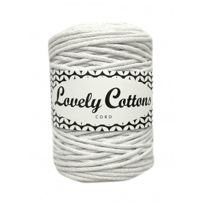 lovely cottons braided 2mm cord - white