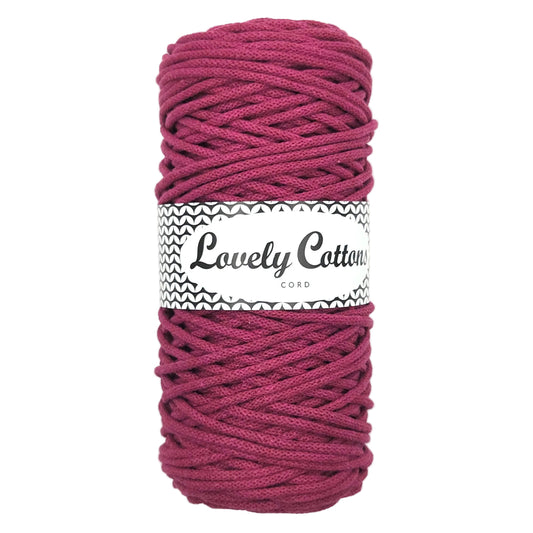Recycled Cotton Braided 3mm Cord dark rose