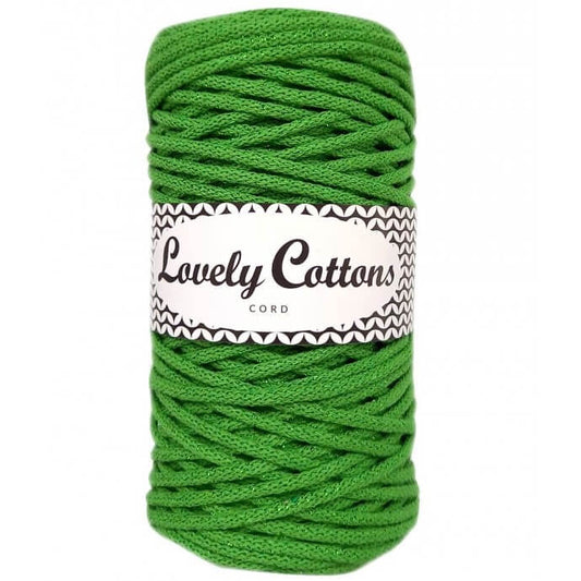 lovely cottons braided 3mm cord - golden kiwi