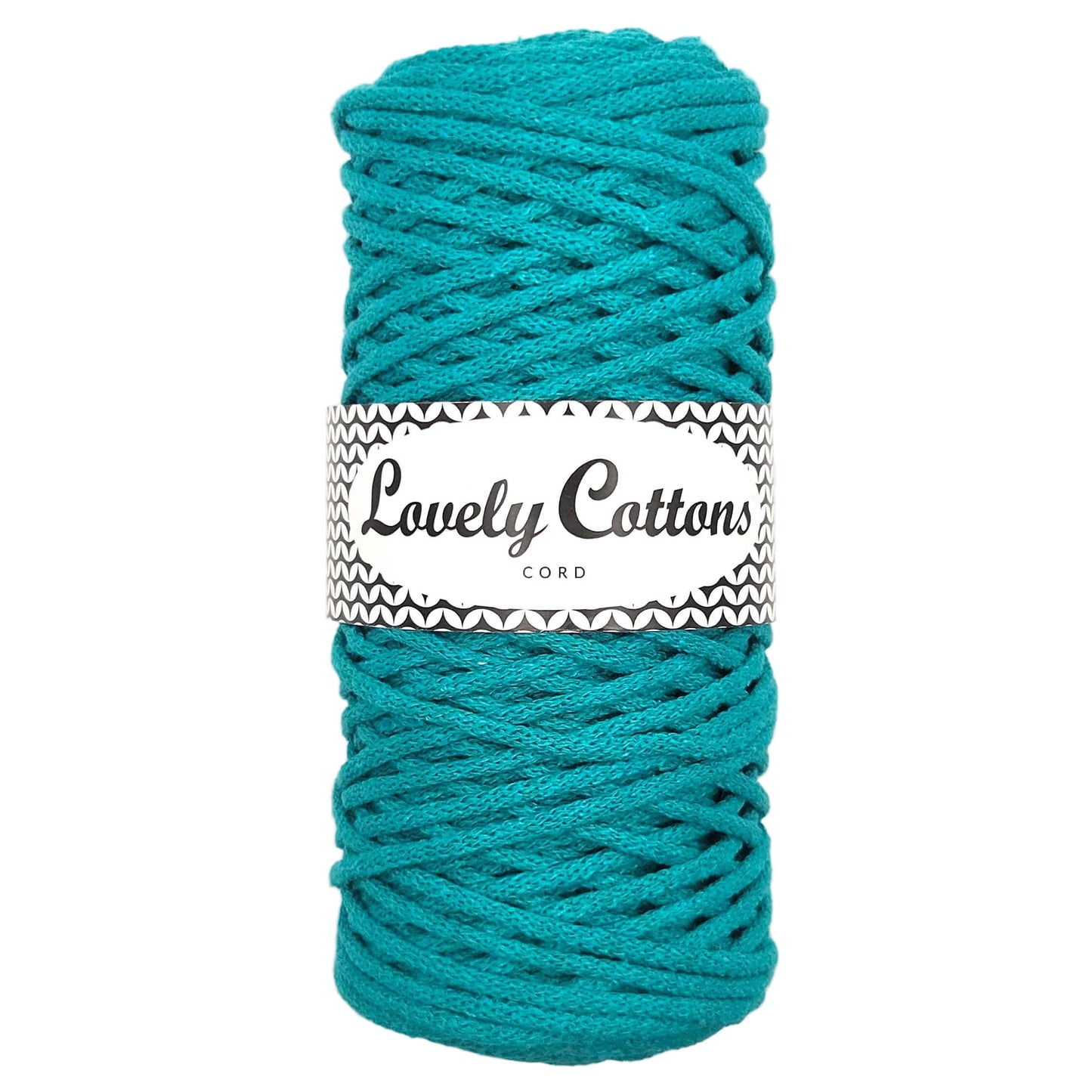 Recycled Cotton Braided 3mm Cord jade