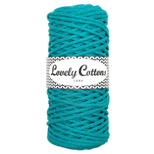 Recycled Cotton Braided 3mm Cord jade