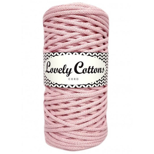 lovely cottons braided 3mm cord - light pink