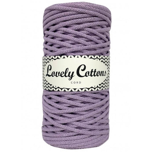 lovely cottons braided 3mm cord - lilac