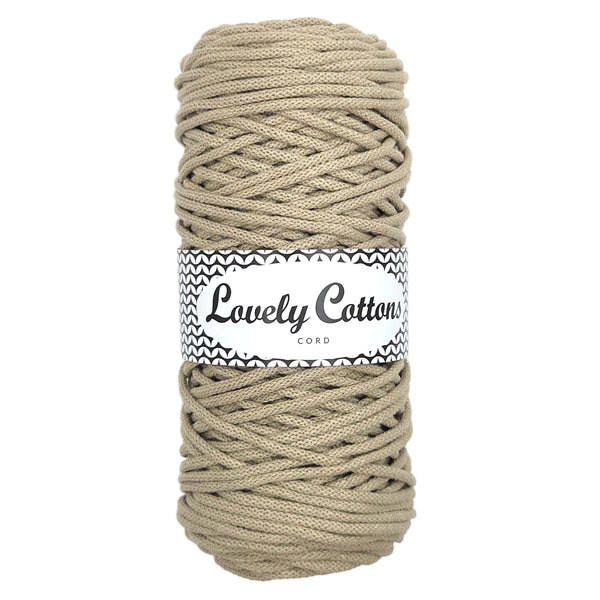 Recycled Cotton Braided 3mm Cord - LINEN – Lovely Cottons UK
