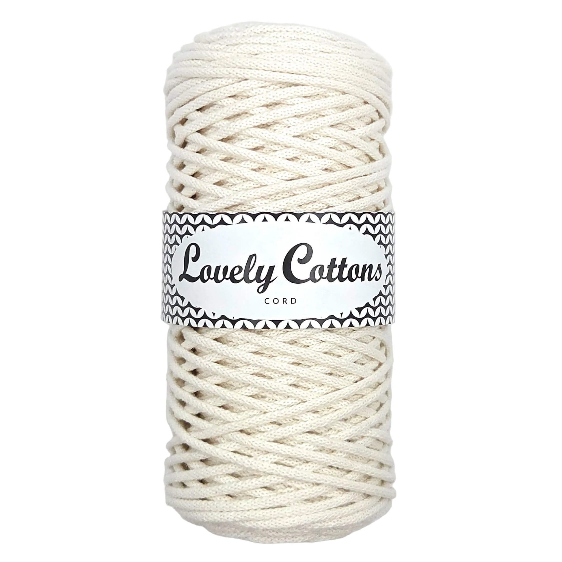 lovely cottons braided 3mm cord