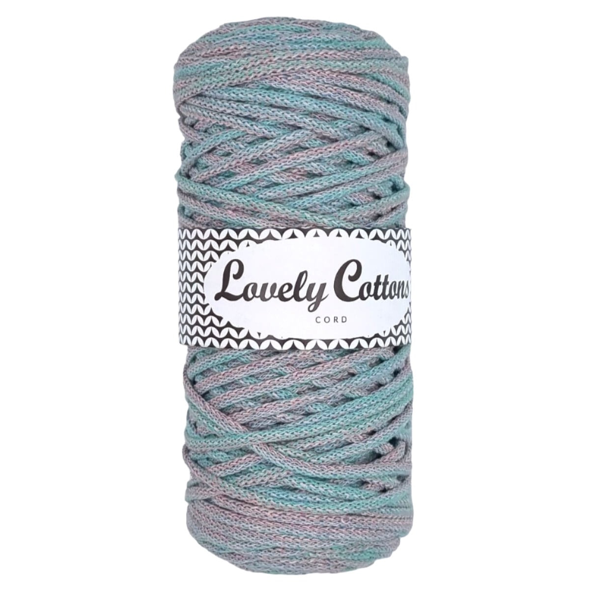 lovely cottons braided 3mm cord - pastel