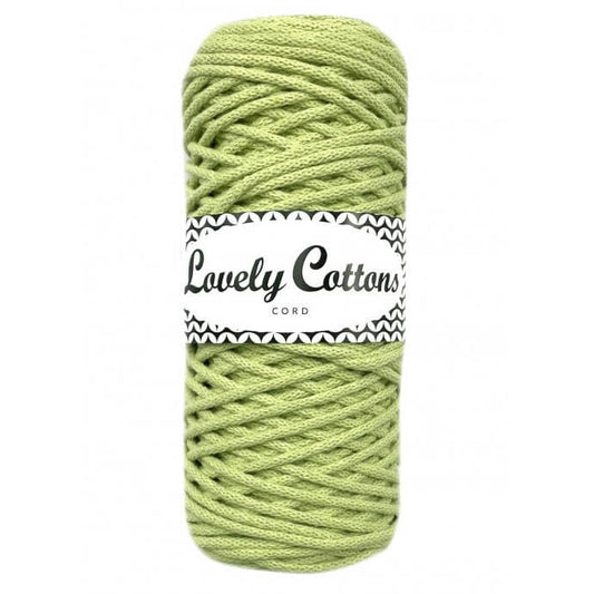lovely cottons braided 3mm cord - pistachio