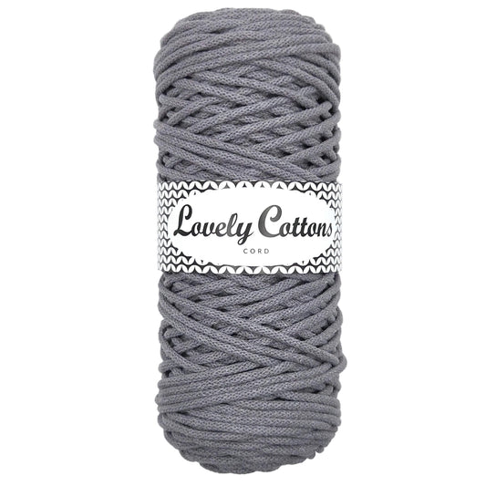 Recycled Cotton Braided 3mm Cord platinum