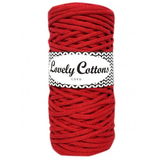lovely cottons braided 3mm - red