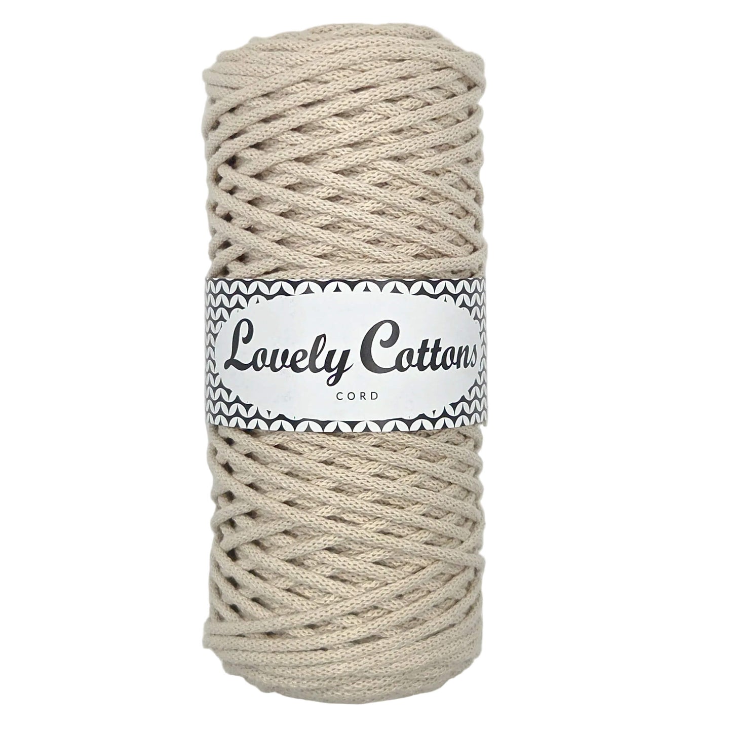 lovely cottons braided 3mm cord