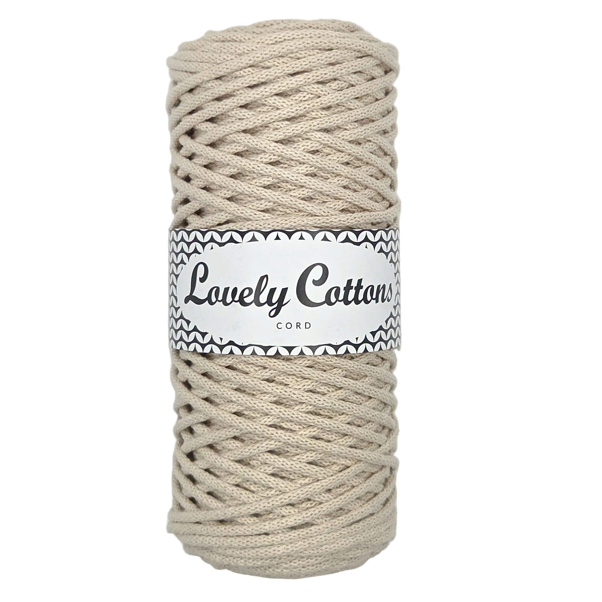 lovely cottons braided 3mm cord