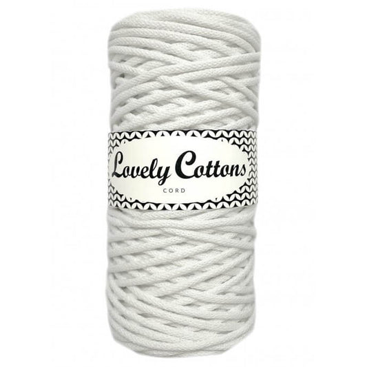 lovely cottons braided 3mm cord - white