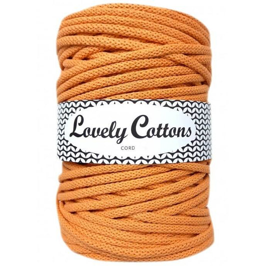lovely cottons braided 5mm cord in apricot