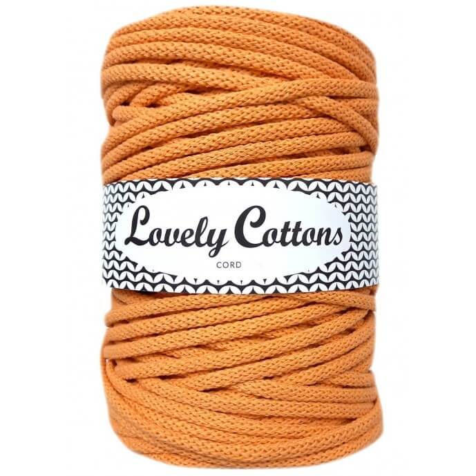 lovely cottons braided 5mm cord in apricot