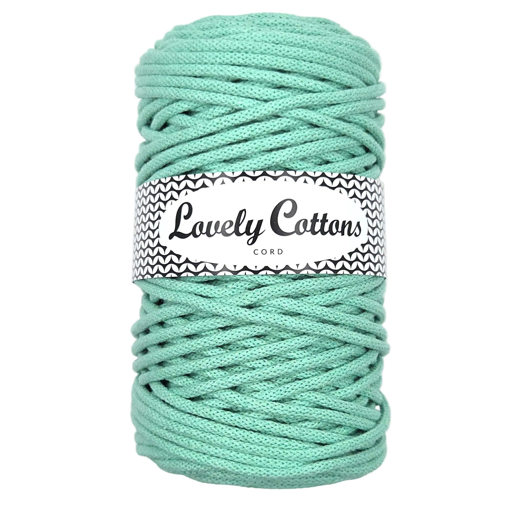 lovely cottons braided 5mm cord - aquamarine