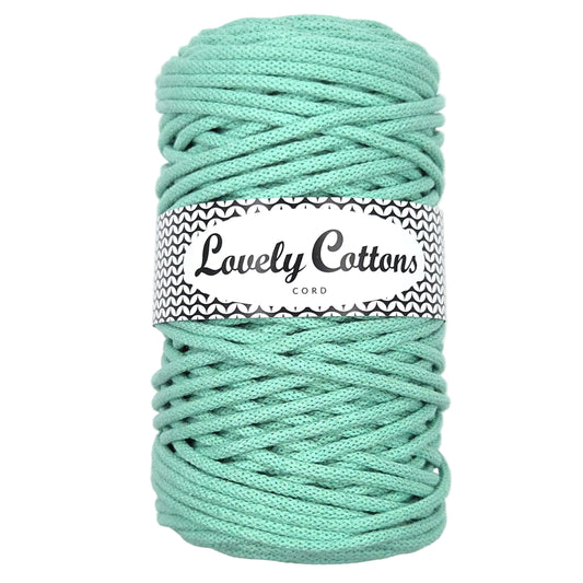 lovely cottons braided 5mm cord - aquamarine