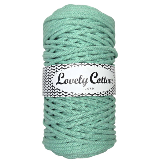 lovely cottons braided 5mm cord - aquamarine