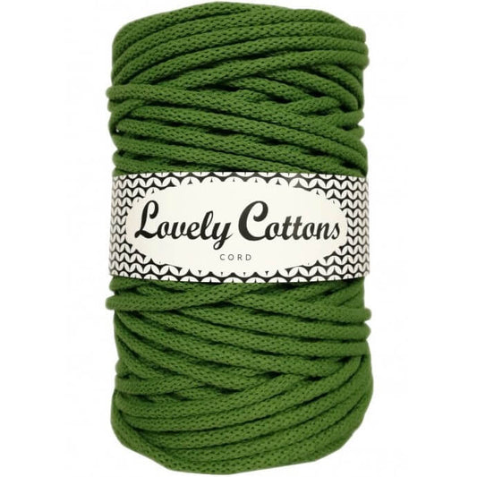lovely cottons braided 5mm cord in avocado