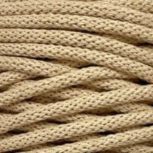 lovely cottons 5mm braided cord - beige