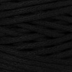 lovely cottons 5mm braided cord - black