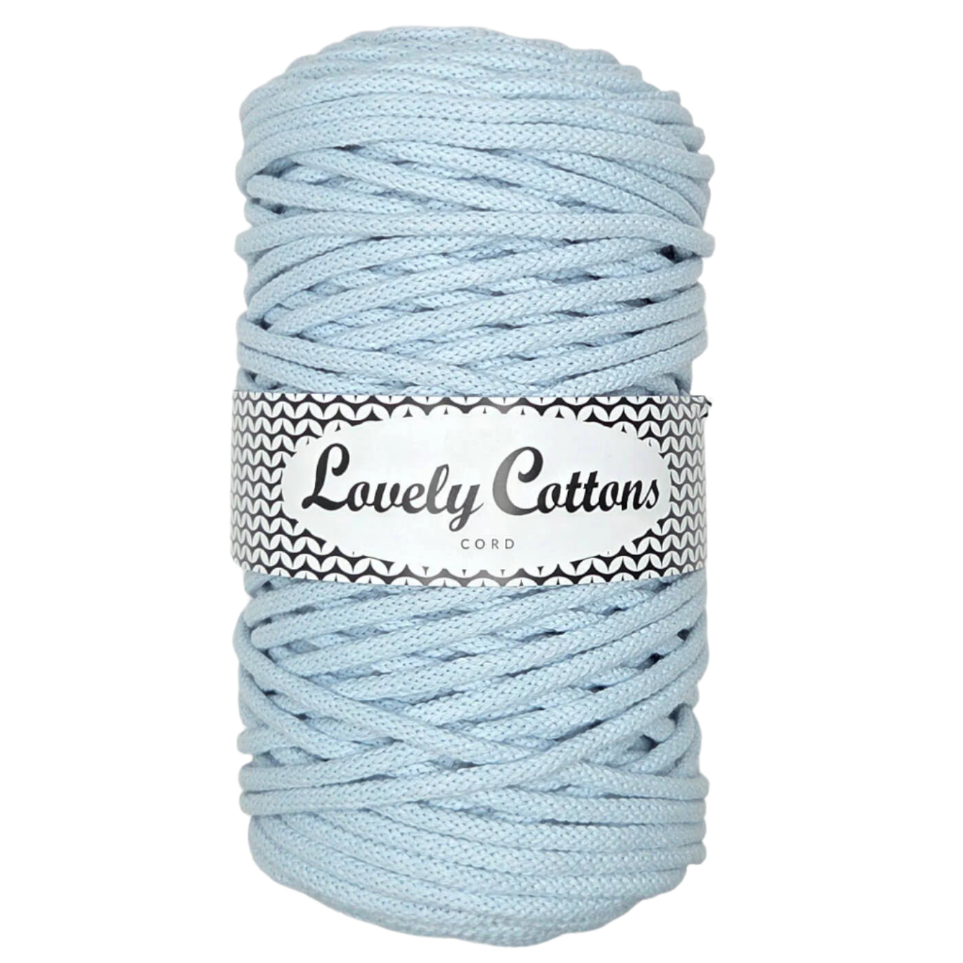 lovely cottons braided 5mm cord iceblue