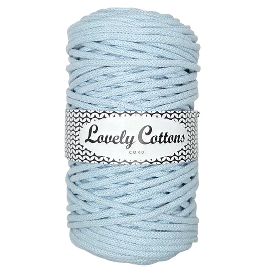lovely cottons braided 5mm cord iceblue