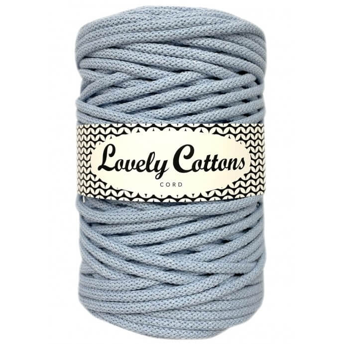 lovely cottons braided 5mm cord in light blue