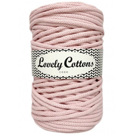 lovely cottons braided 5mm cord in light pink