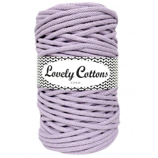 lovely cottons braided 5mm cord in lilac