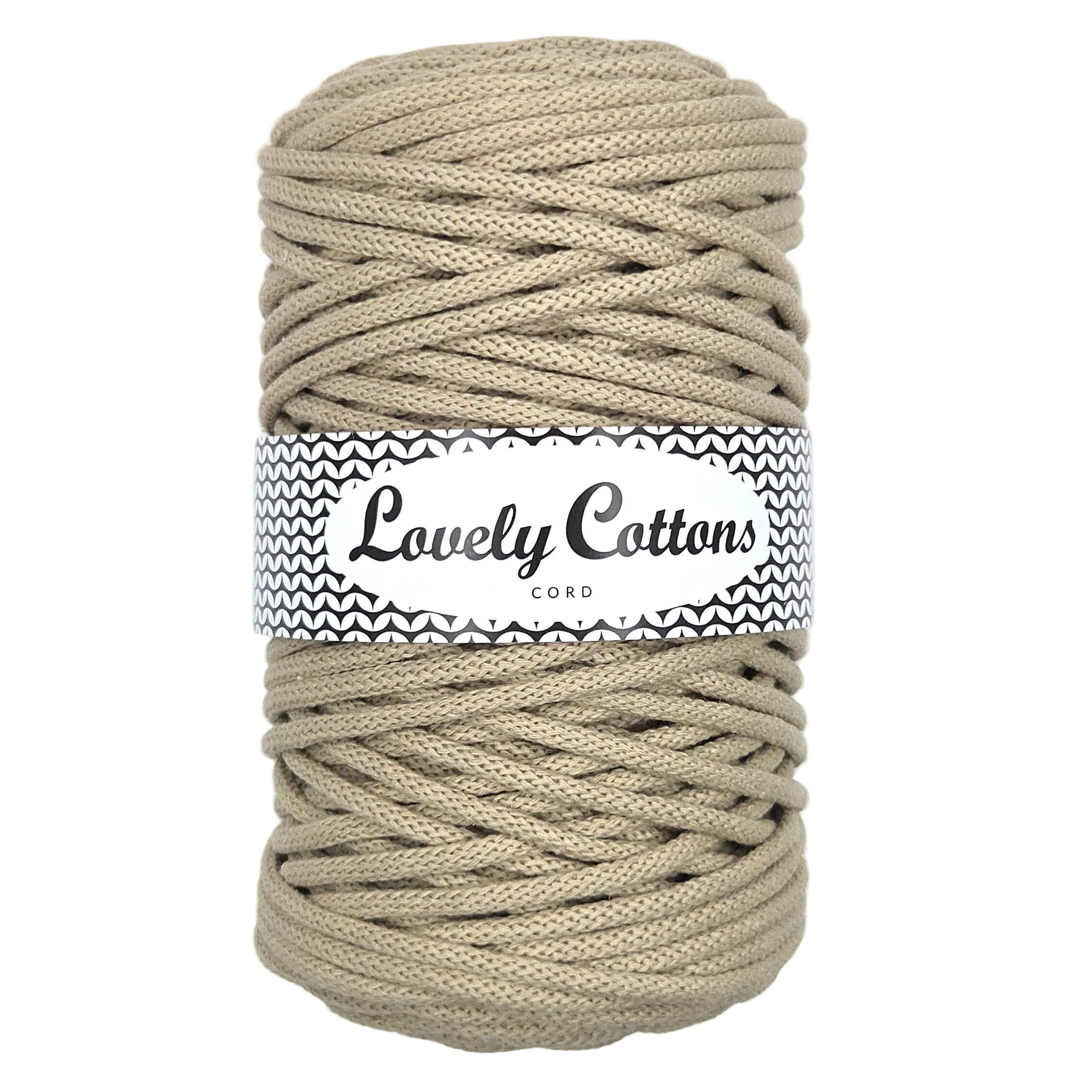 Recycled Cotton 5mm Braided- LINEN – Lovely Cottons UK