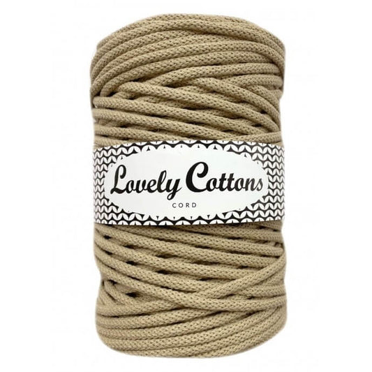 lovely cottons braided 5mm cord in linen