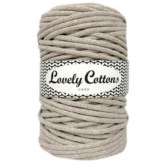 lovely cottons braided 5mm cord in oatmeal