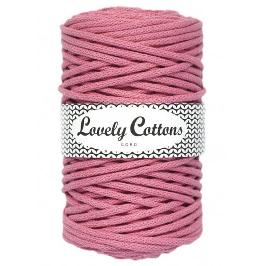 lovely cottons braided 5mm cord - pink