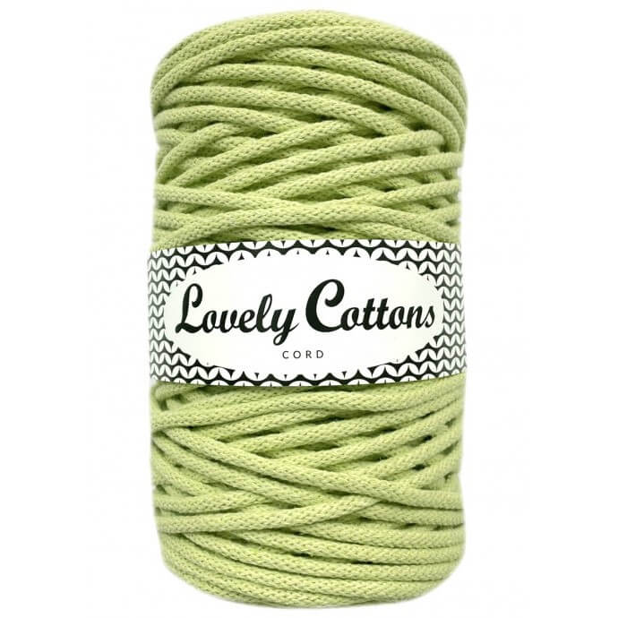 lovely cottons braided 5mm cord - pistachio