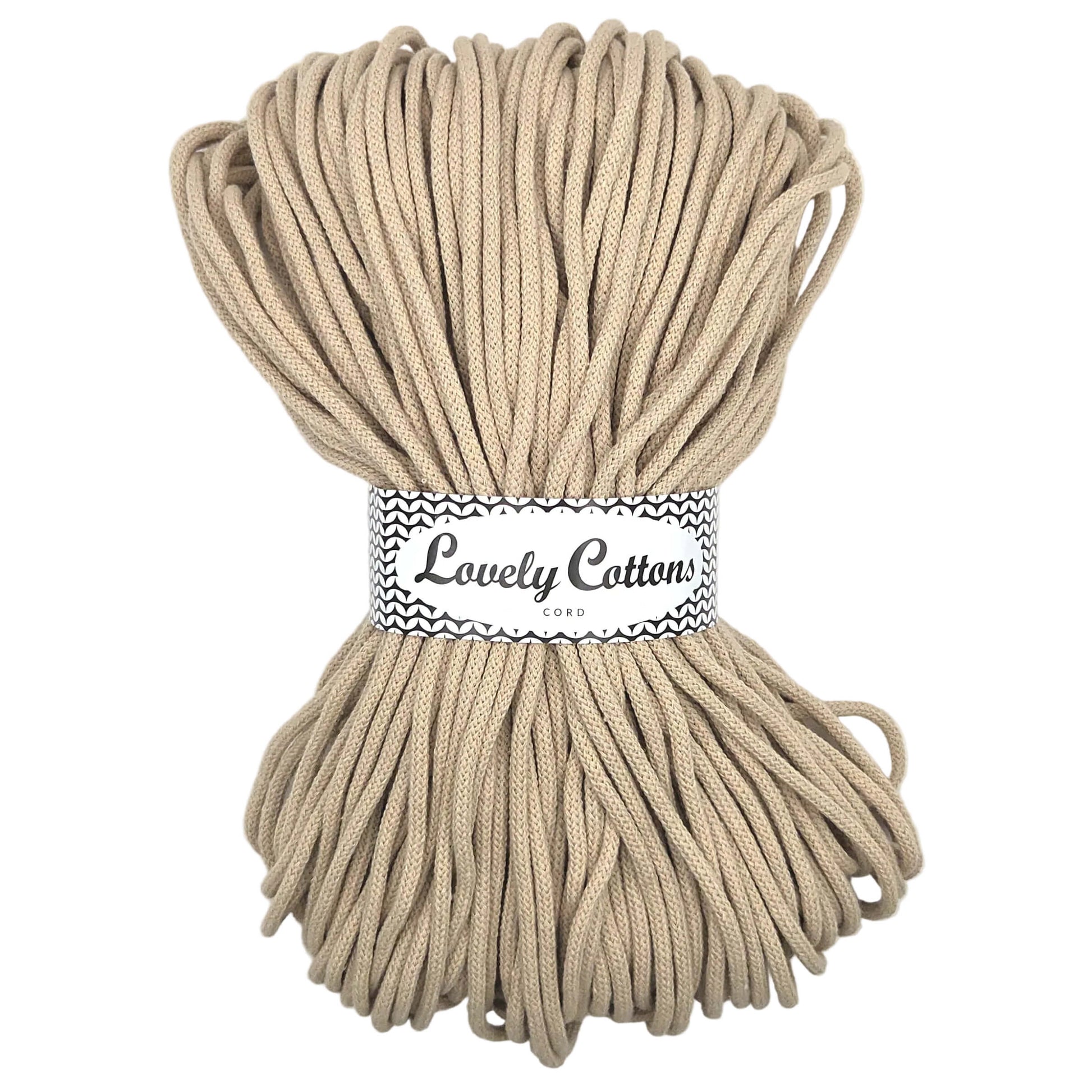 Lovely Cottons braided 5mm soft all cotton cord