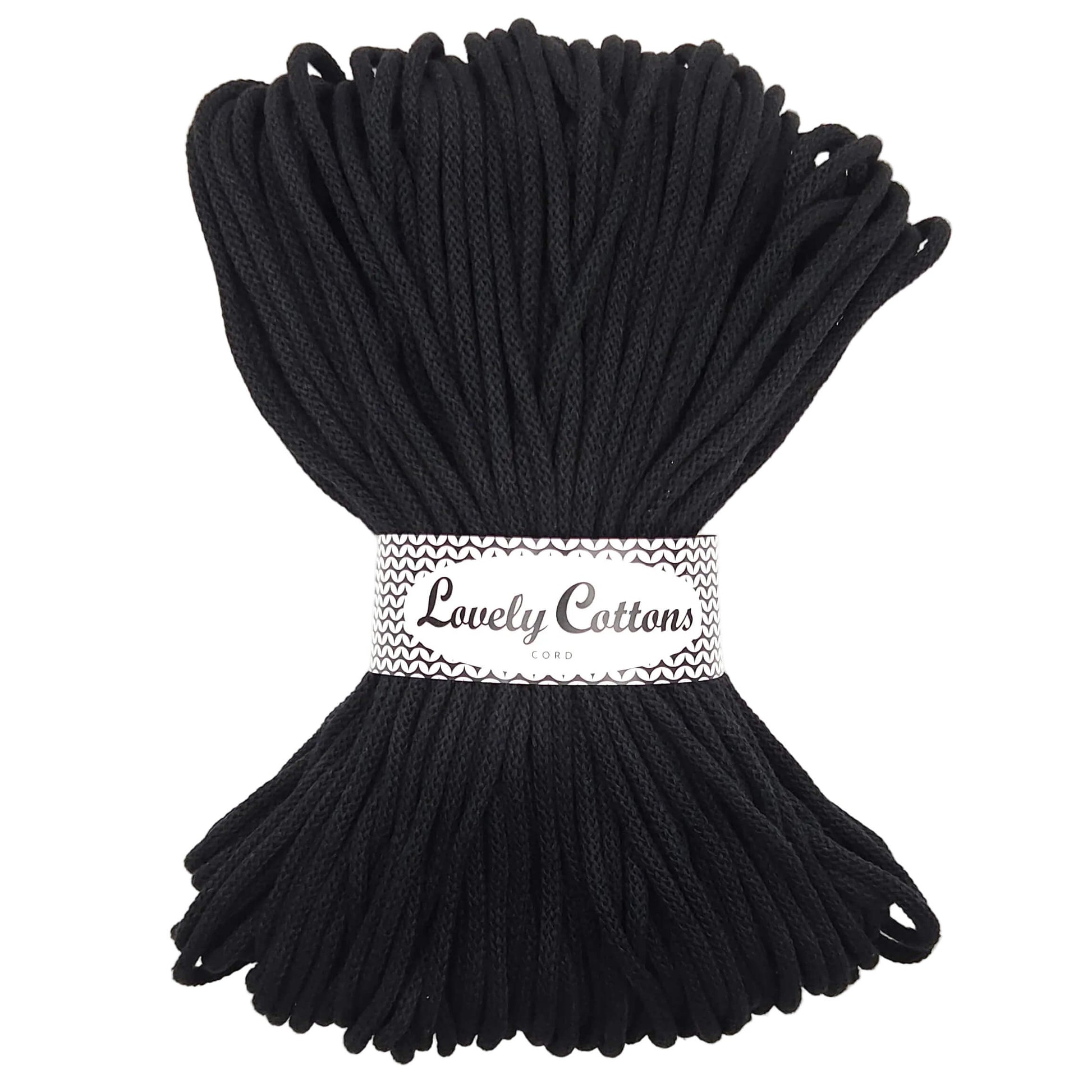 Lovely Cottons braided 5mm soft all cotton cord