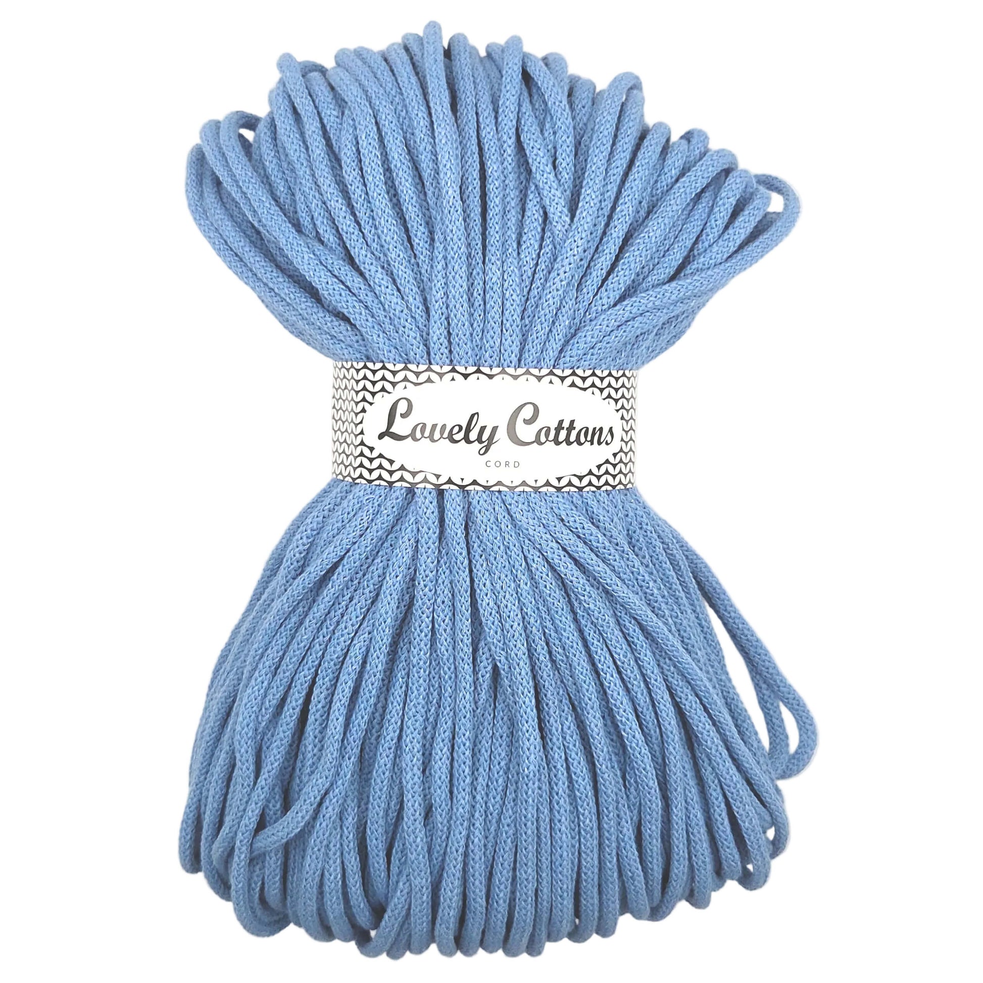 Lovely Cottons braided 5mm soft all cotton cord