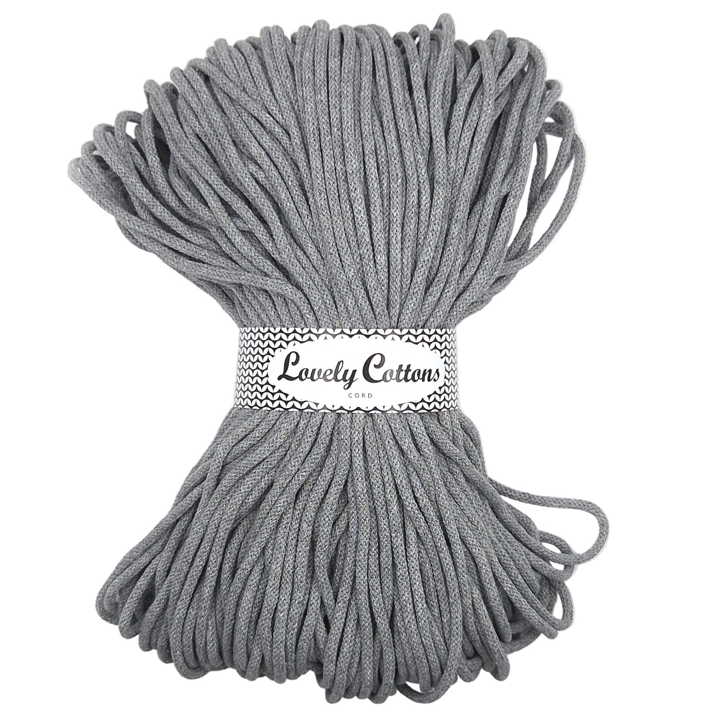 Lovely Cottons braided 5mm soft all cotton cord