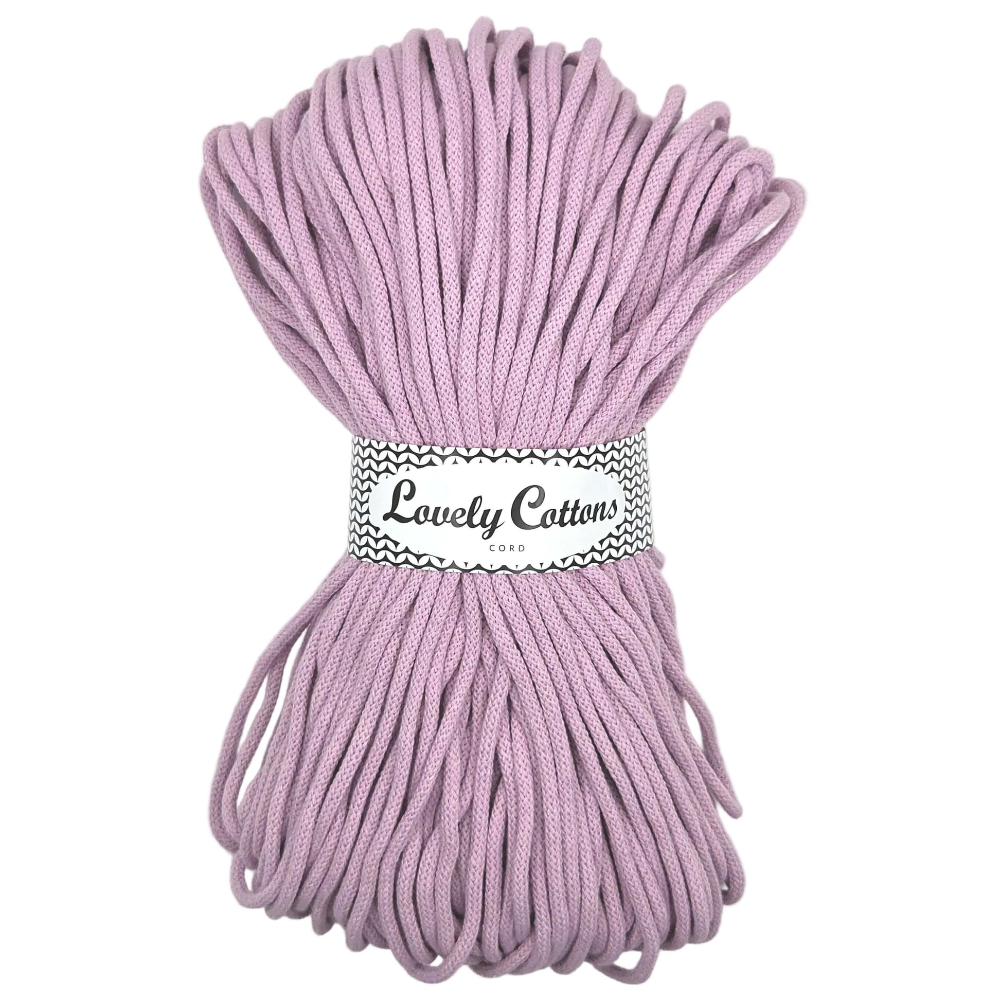 Lovely Cottons braided 5mm soft all cotton cord