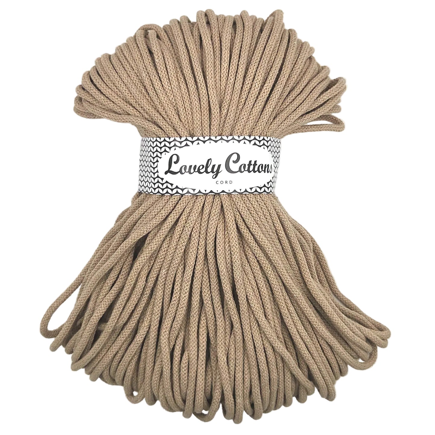 Lovely Cottons braided 5mm soft all cotton cord