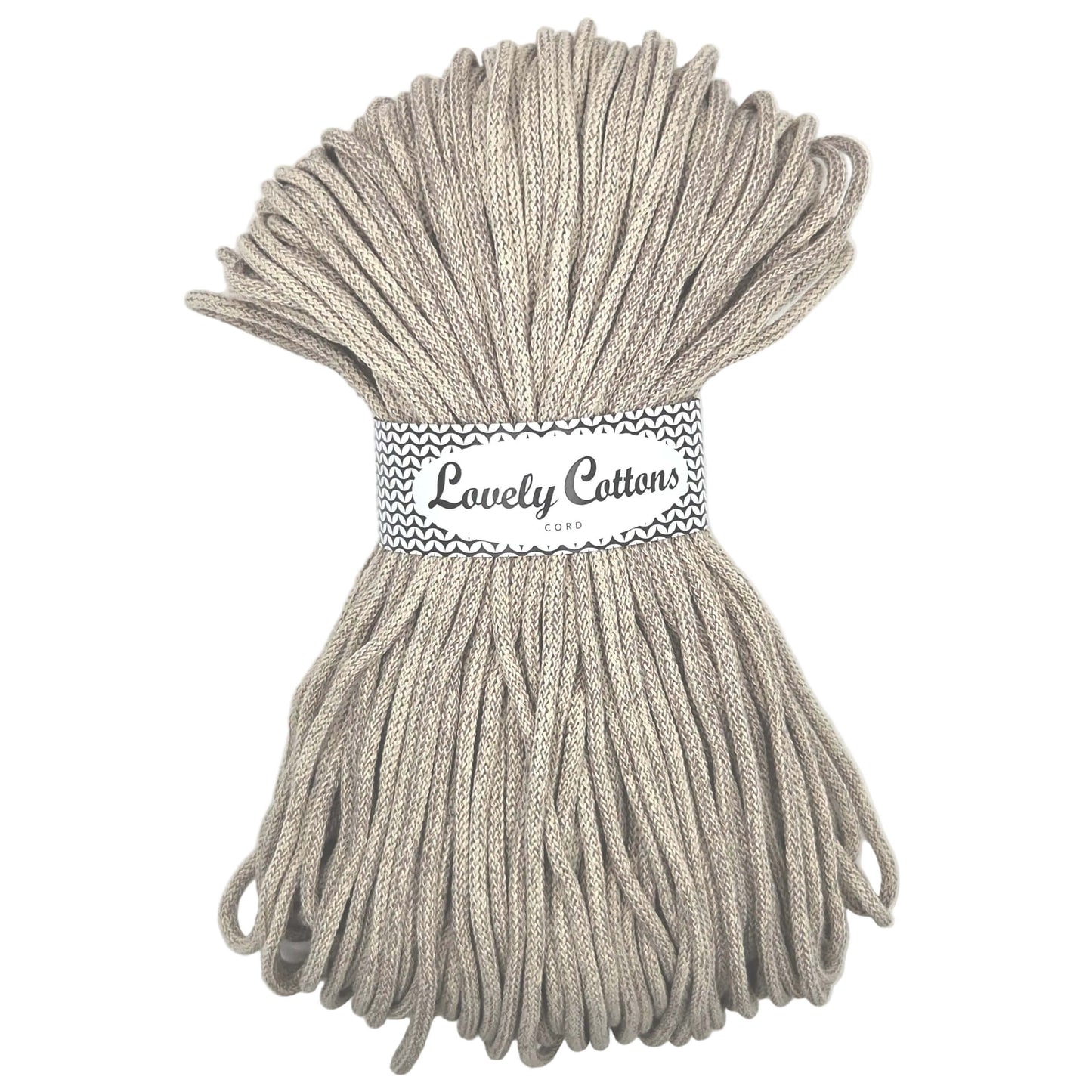 Lovely Cottons braided 5mm soft all cotton cord