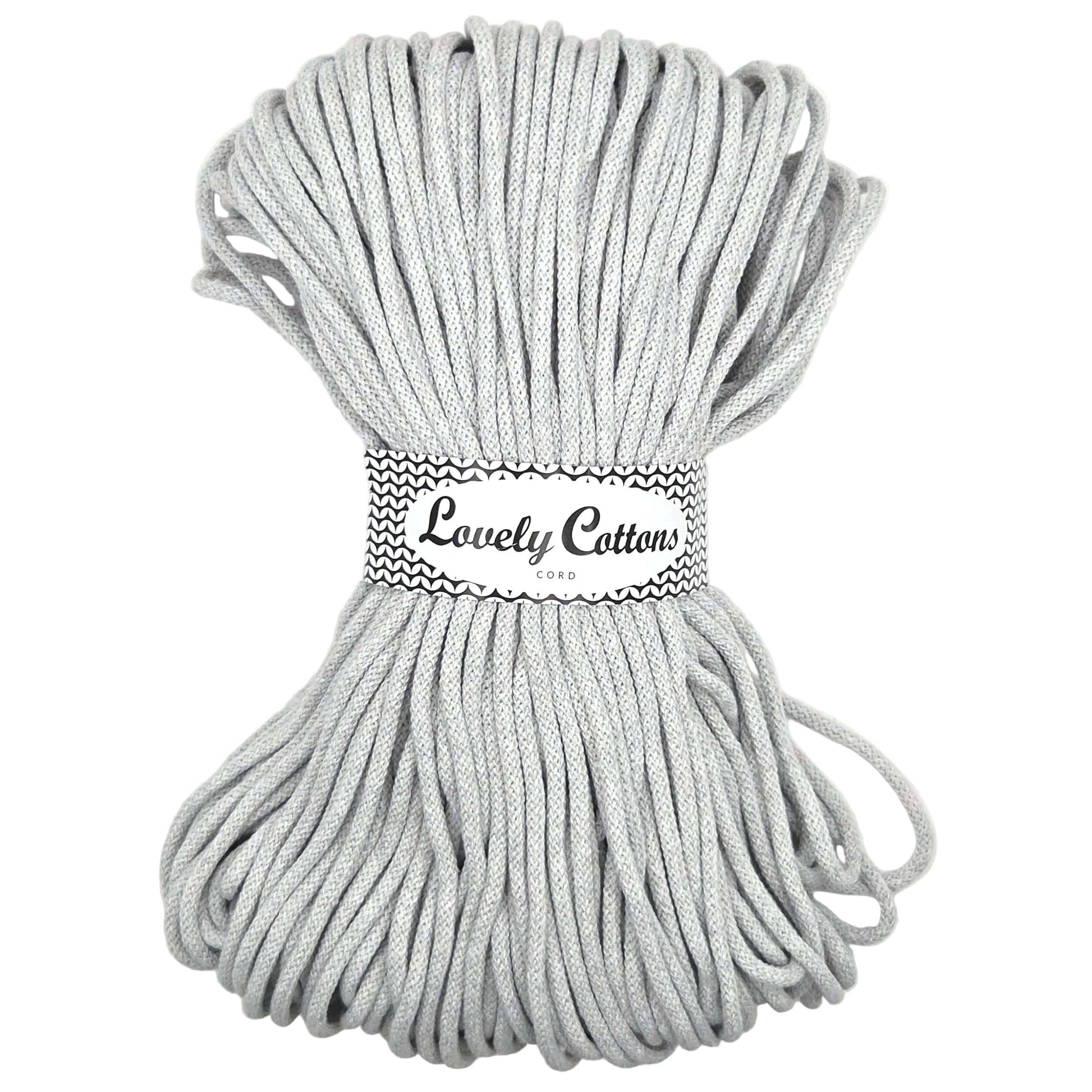 Lovely Cottons braided 5mm soft all cotton cord